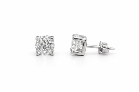 Boucles d'oreilles Idee Preziose dal 1987 in Or blanc Zircone IP.OK18B/13-1 - IP.OK18B/13-1